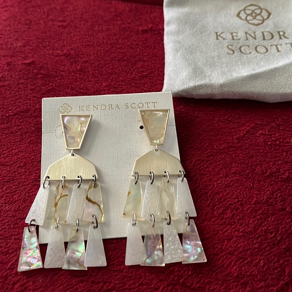 Kendra Scott Bleached Abalone Earrings